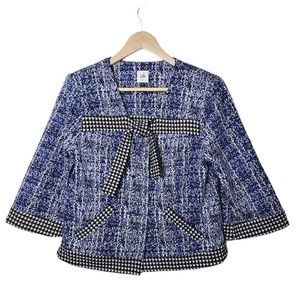 CAbi #5294‎ Reina Collection 21 Club Jacket Medium Button Front 3/4 Sleeves